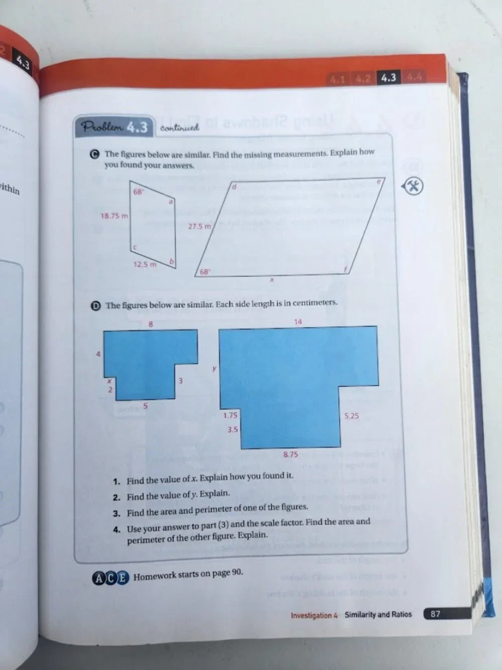 Connected Mathematics 3 Grade 7 CMP3 7th Grade Textbook Book Hardcover Pearson /